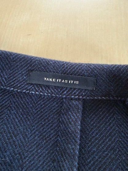 Blazer destrutturato Boglioli K. Jacket in puro cashmere blu spigato - tg. 54