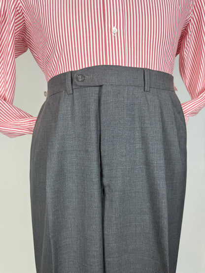 Pantaloni fresco lana grigio antracite anni '80 - tg. 48