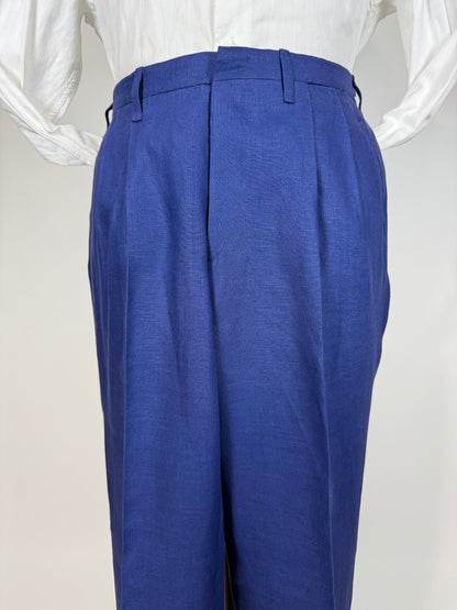 Completo sartoriale F. Di Marco lino irlandese blu (doppio pantalone) - tg. 52 corta