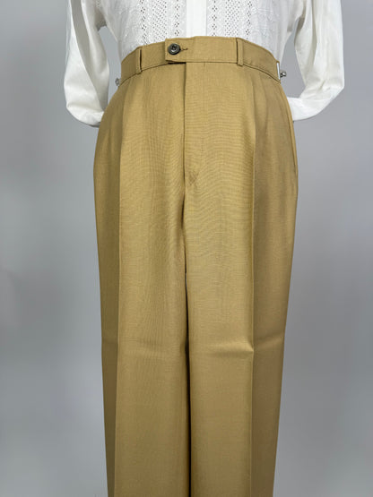 Completo doppiopetto estivo anni ‘70 in misto lino beige - tg. 44/46