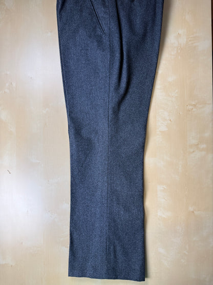 Pantaloni sartoriali anni ‘60/‘70 flanella antracite - tg. 50/52