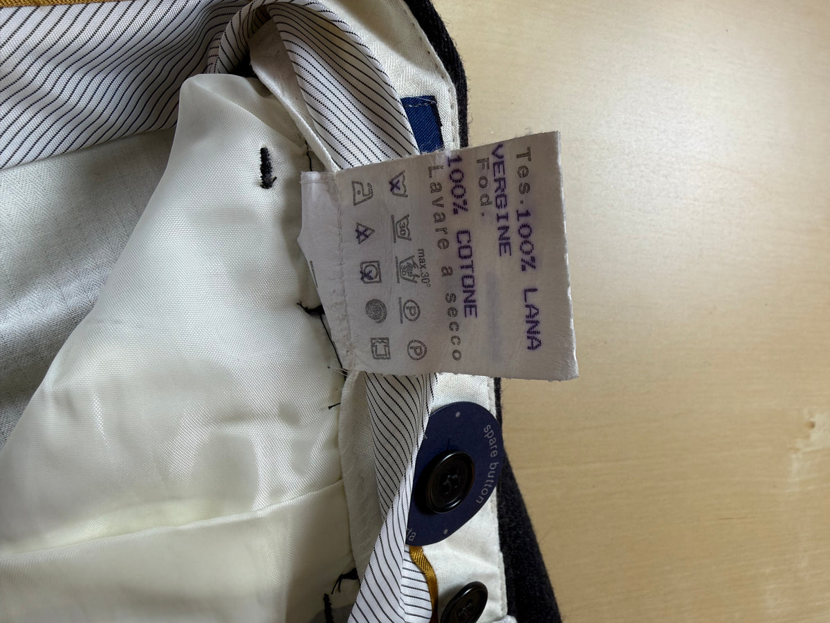 Pantaloni flanella grigio antracite anni '90 - tg. 50