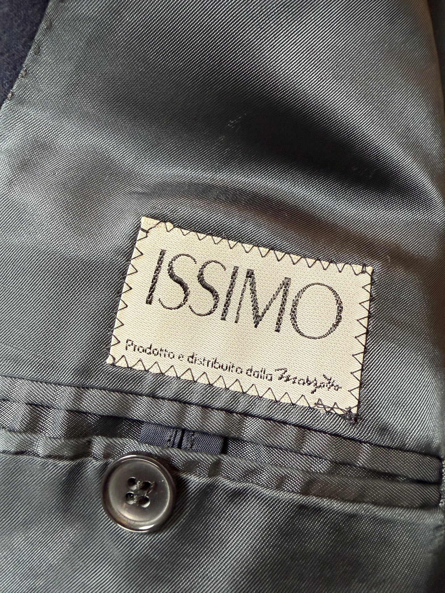 Blazer doppiopetto anni ‘70/‘80 in flanella blu - tg. 54