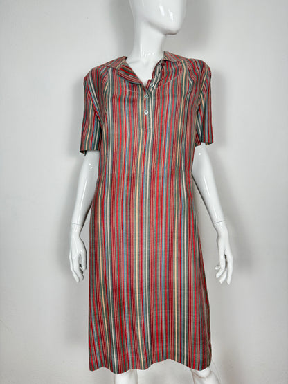 Abito chemisier in seta Saint Laurent Rive Gauche anni ‘70/‘80 - tg. M/L