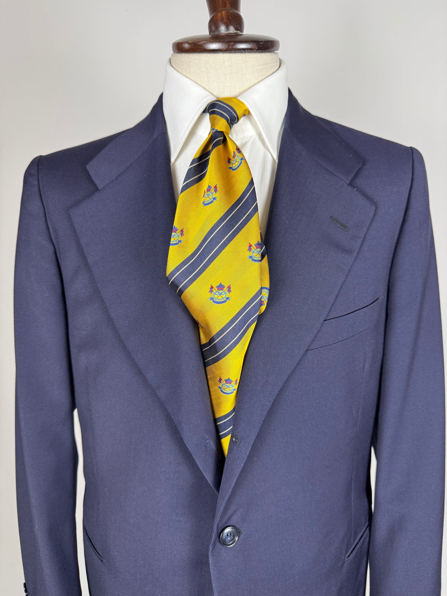Giacca anni '60/'70 lana-terital blu - tg. 50/52