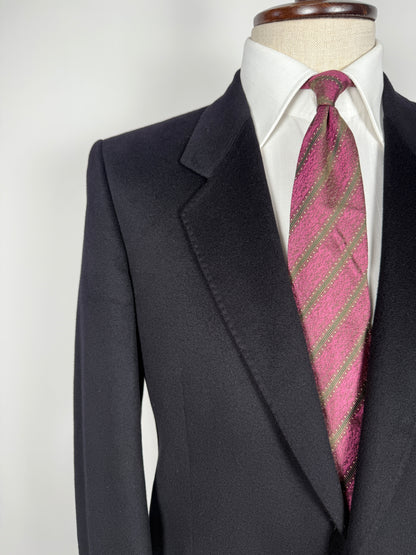 Blazer anni ‘80 in cashmere e lana blu - tg. 48