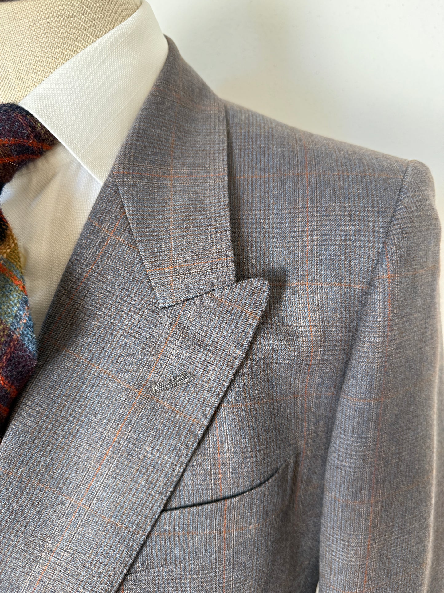 Completo doppiopetto anni ‘70/‘80 flanella principe di Galles (NOS) - tg. 48