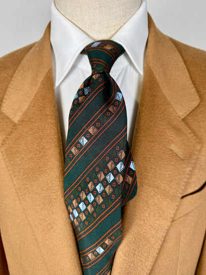 Cravatta Valentino anni ‘70 geometrica jacquard
