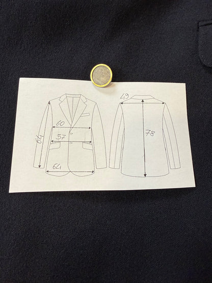 Blazer doppiopetto anni ‘70/‘80 in flanella blu - tg. 54