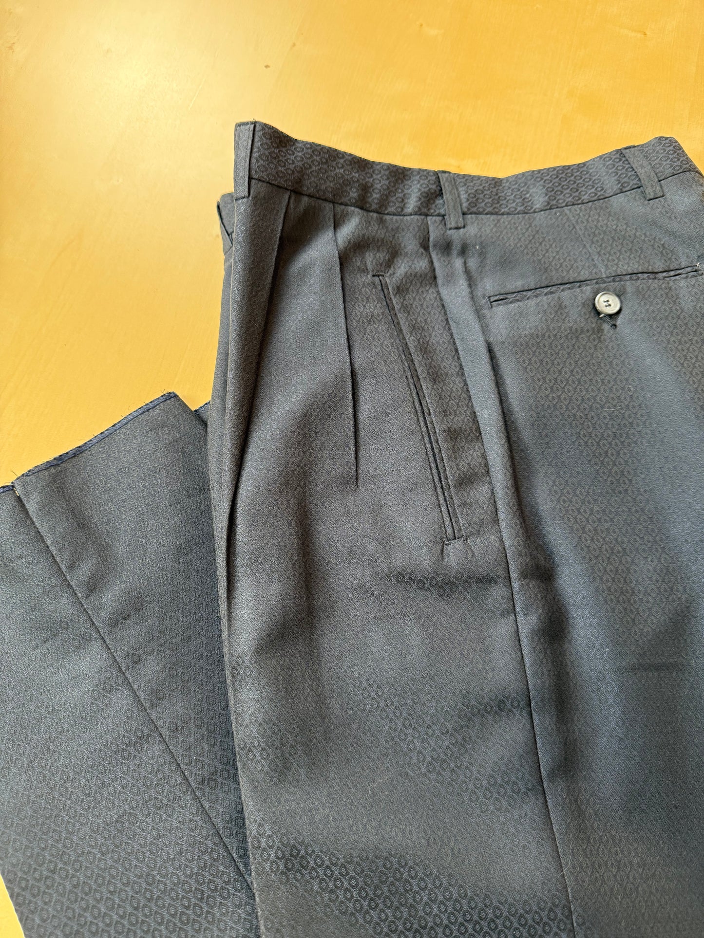 Pantaloni cotone fantasia jacquard anni '80 (NOS) - tg. 44/46