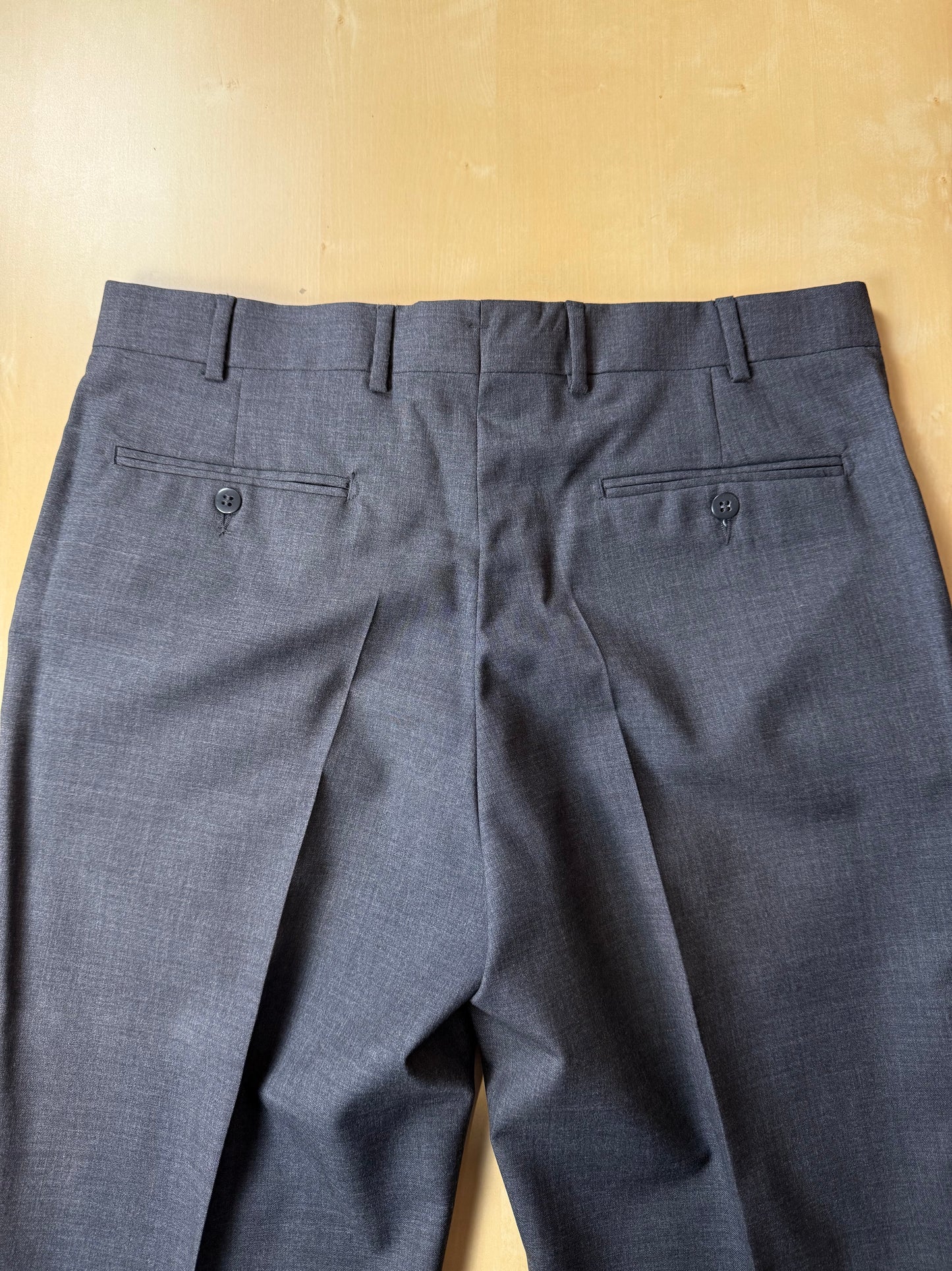 Pantaloni fresco lana grigio antracite anni '90 (NOS) - tg. 50