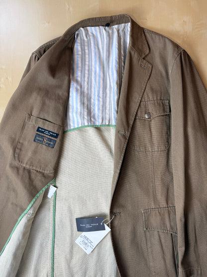 Giacca stile militare/sahariana in tela di cotone (nuova) - tg. 54