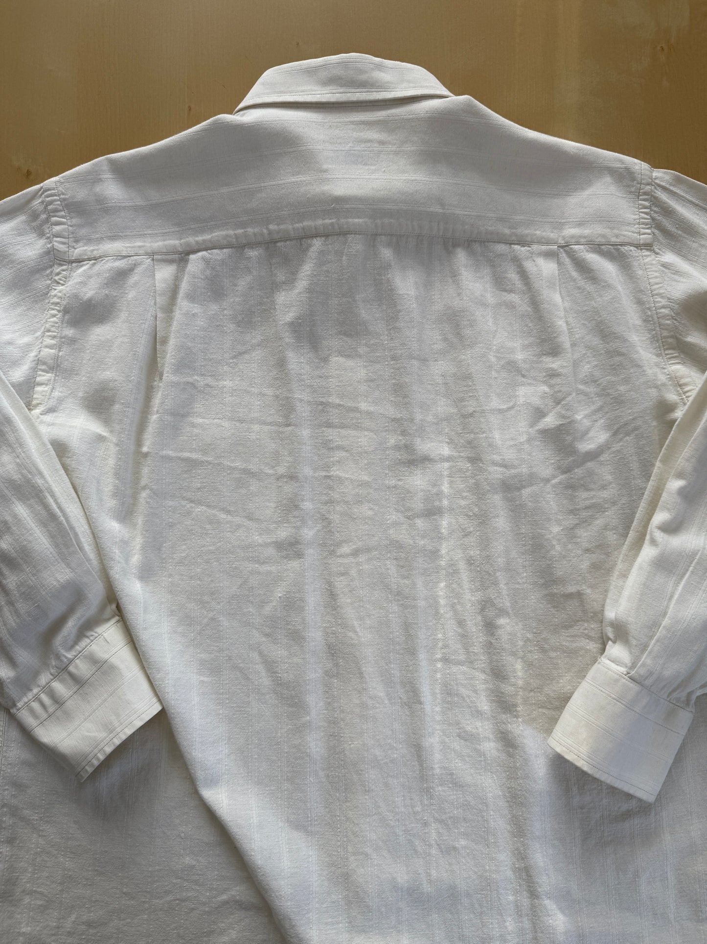 Camicia anni ‘80 in cotone e lino collo italiano - M/L collo 40
