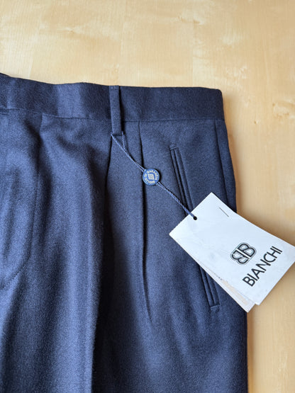 Pantaloni anni ‘80 flanella blu notte (NOS) - tg. 48/50