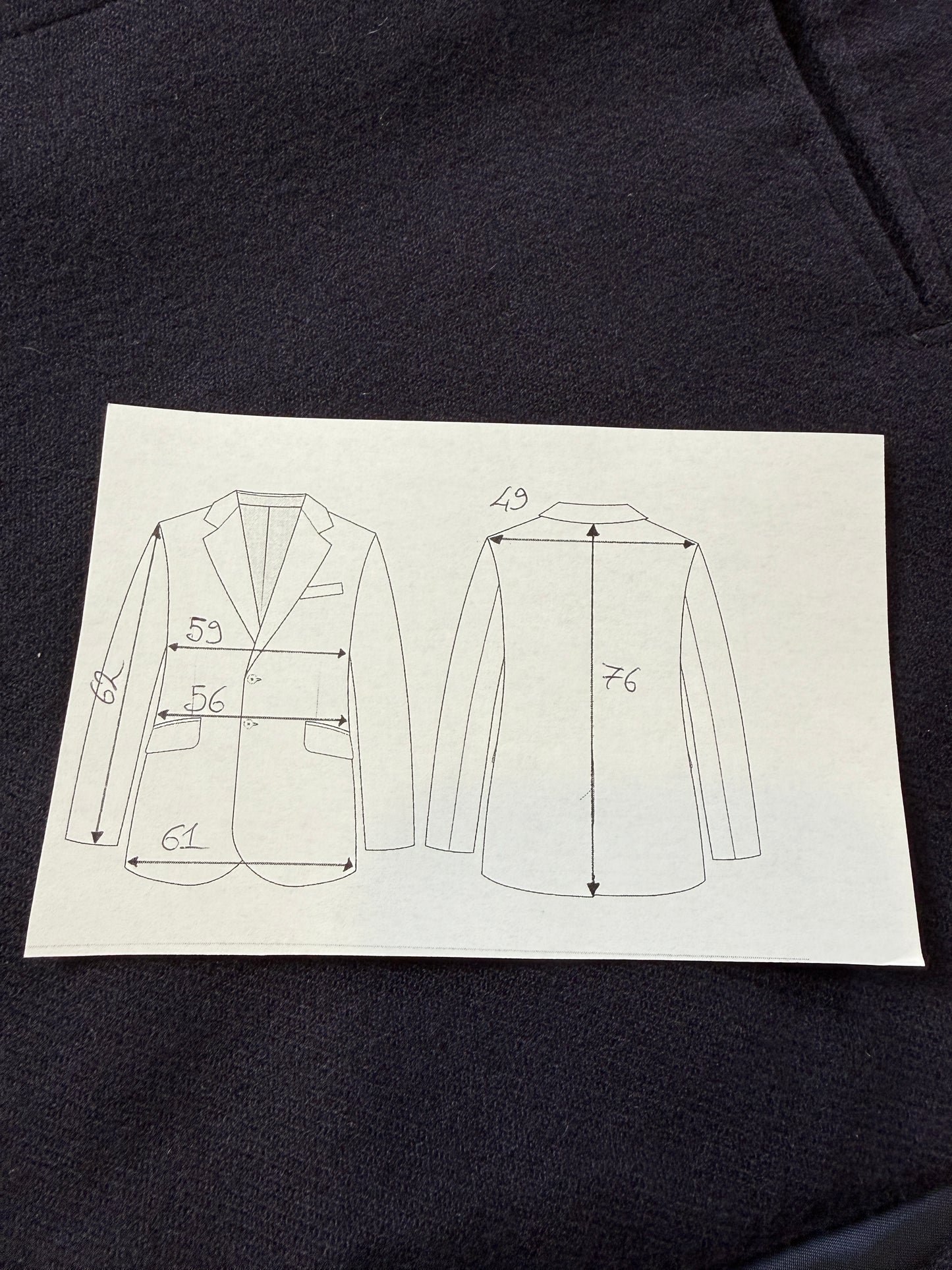 Giacca sartoriale in cashmere anni ‘70 - tg. 52/54