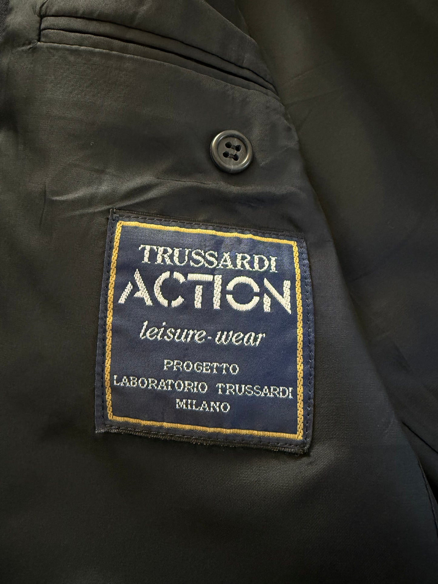 Completo fresco lana blu Trussardi anni '90 - tg. 50