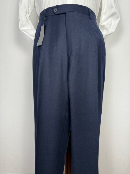 Pantalone anni ‘90 in flanella blu notte (NOS) - tg. 50