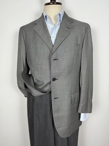 Giacca De Paz in fresco lana grigio spinato - tg. 50