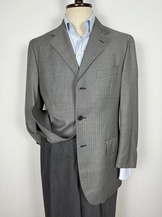 Giacca De Paz in fresco lana grigio spinato - tg. 50