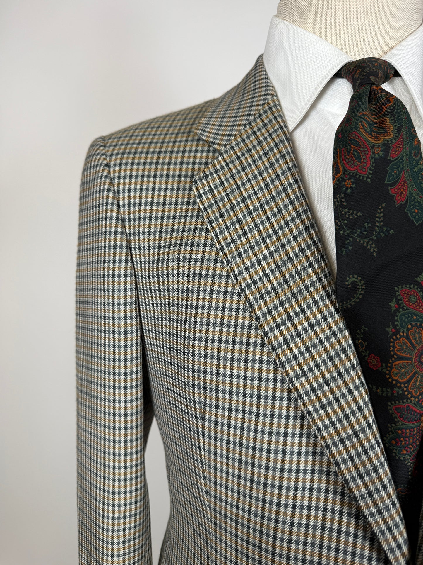 Giacca D’Avenza anni ‘80 check lana cashmere e seta - tg. 48