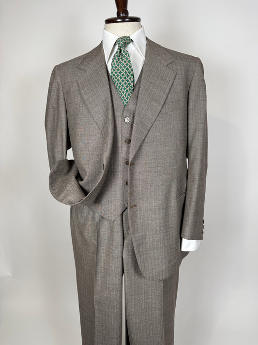 Completo 3 pezzi sartoriale anni ‘70 spigato - tg. 56/58 drop 0