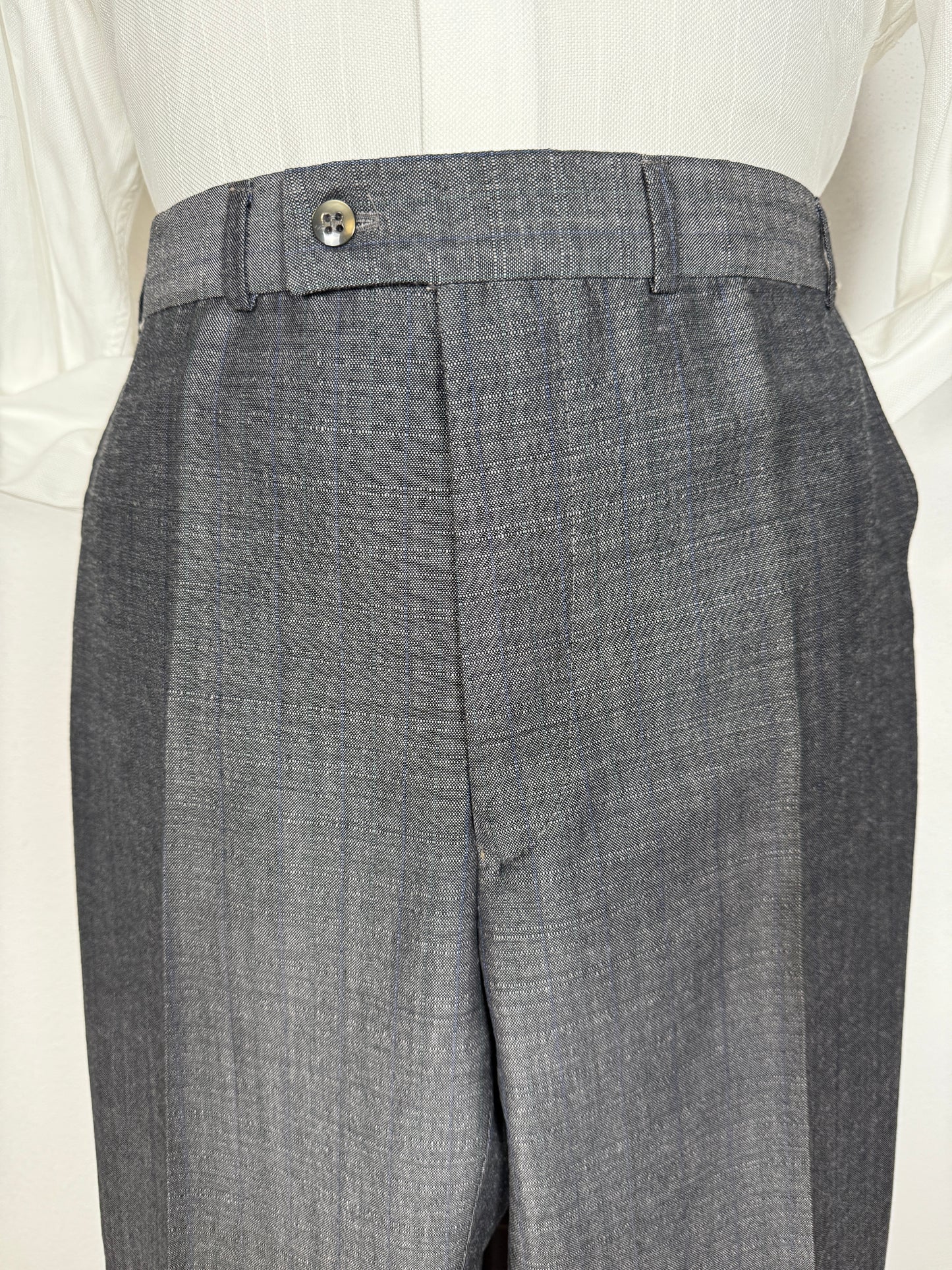 Pantalone anni ‘70 in fresco lana grigio (NOS) - tg. 48/50