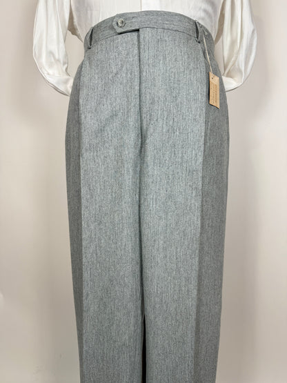 Pantaloni in flanella grigio chiaro anni ‘80 (NOS) - tg. 54