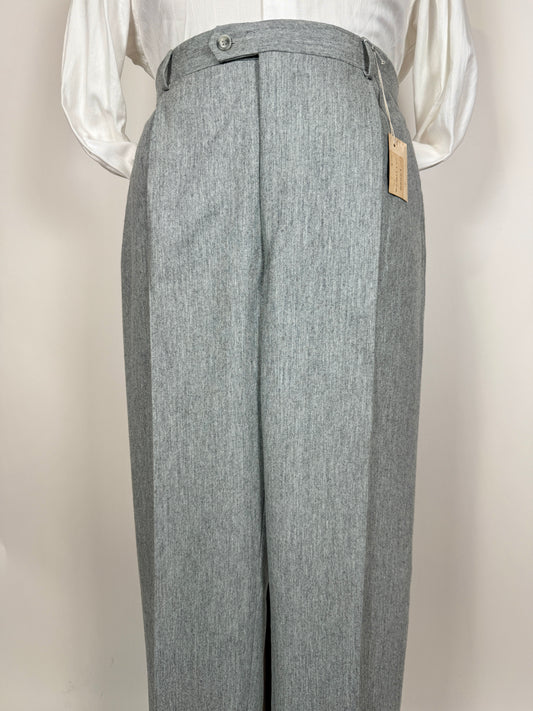 Pantaloni in flanella grigio chiaro anni ‘80 (NOS) - tg. 54