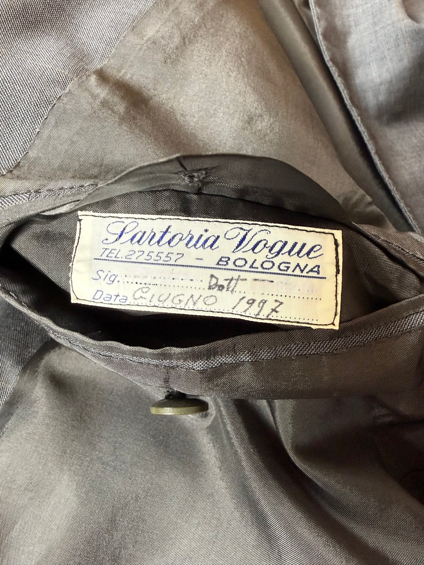 Giacca sartoriale fresco lana antracite finestrata - tg. 48