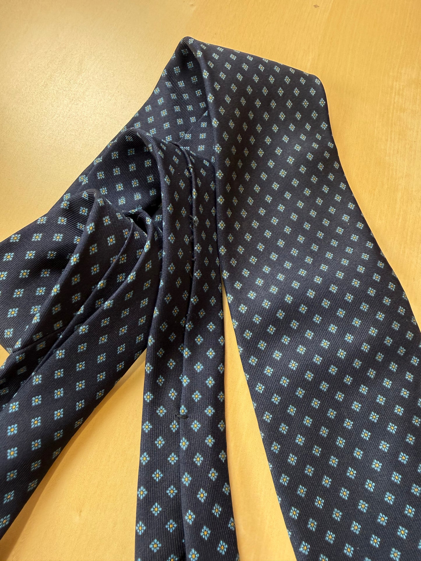 Cravatta Marinella navy micro fantasia