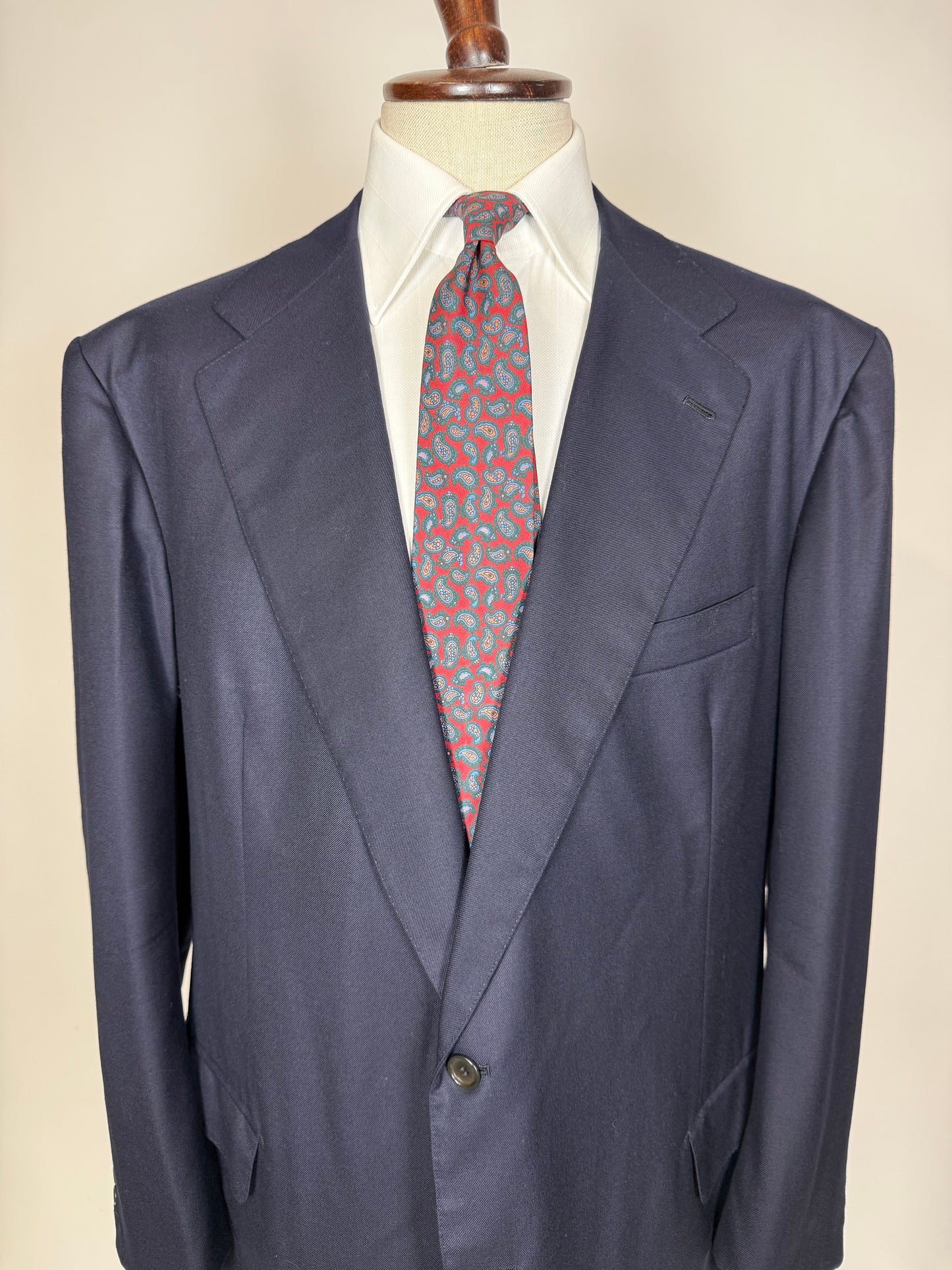 Completo sartoriale anni ‘80 flanella lana e cashmere - tg. 62