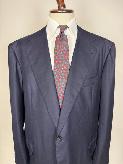 Completo sartoriale anni ‘80 flanella lana e cashmere - tg. 62