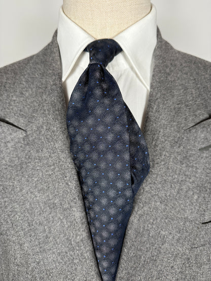 Cravatta Valentino grigio blu fantasia sfumata