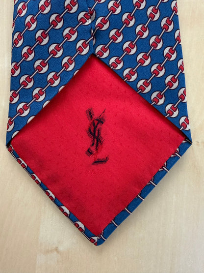 Cravatta Yves Saint Laurent anni ‘70 fantasia diagonale