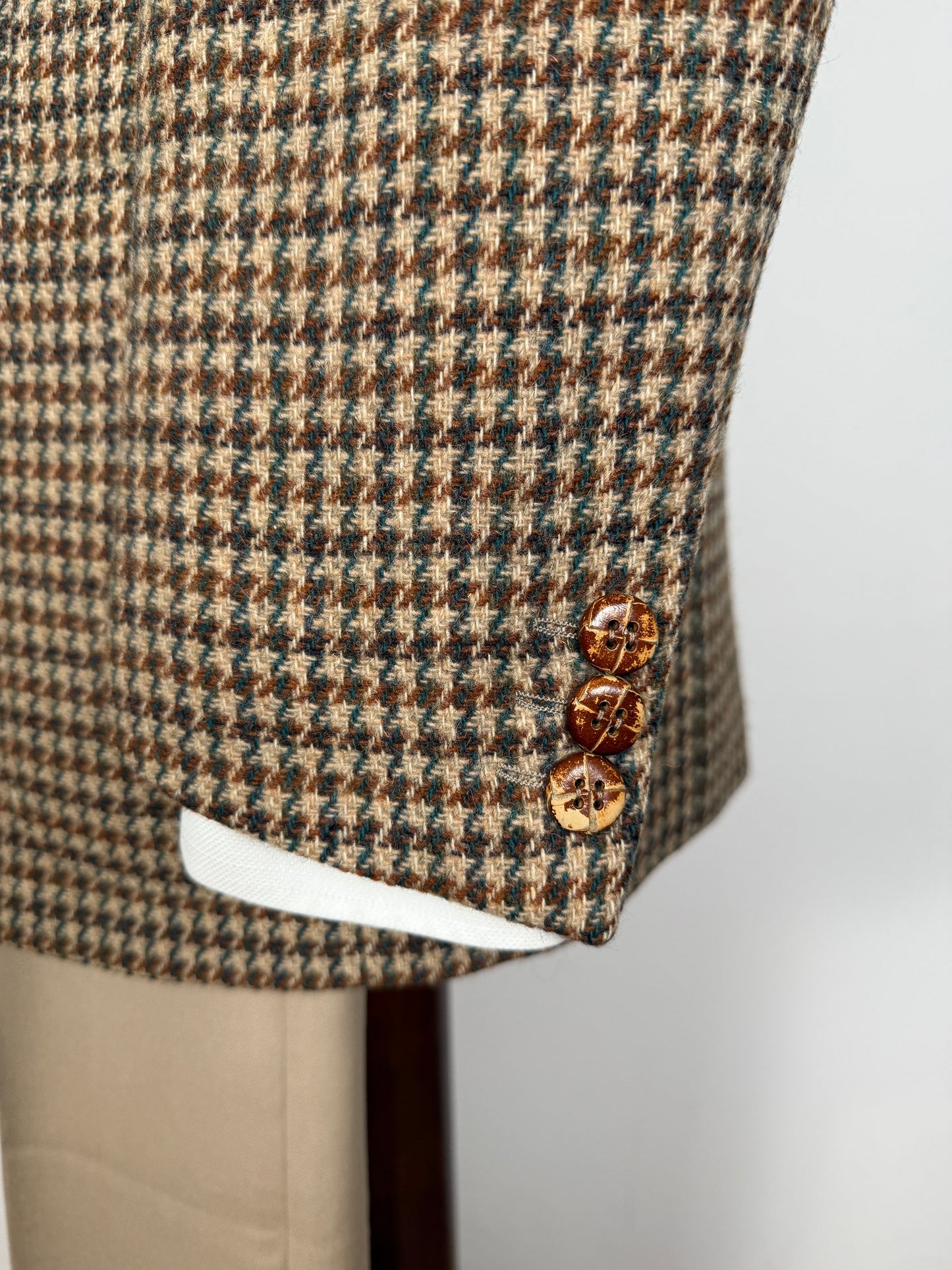 Giacca Yves Saint Laurent anni ‘70 in tweed pied-de-poule - tg. 48