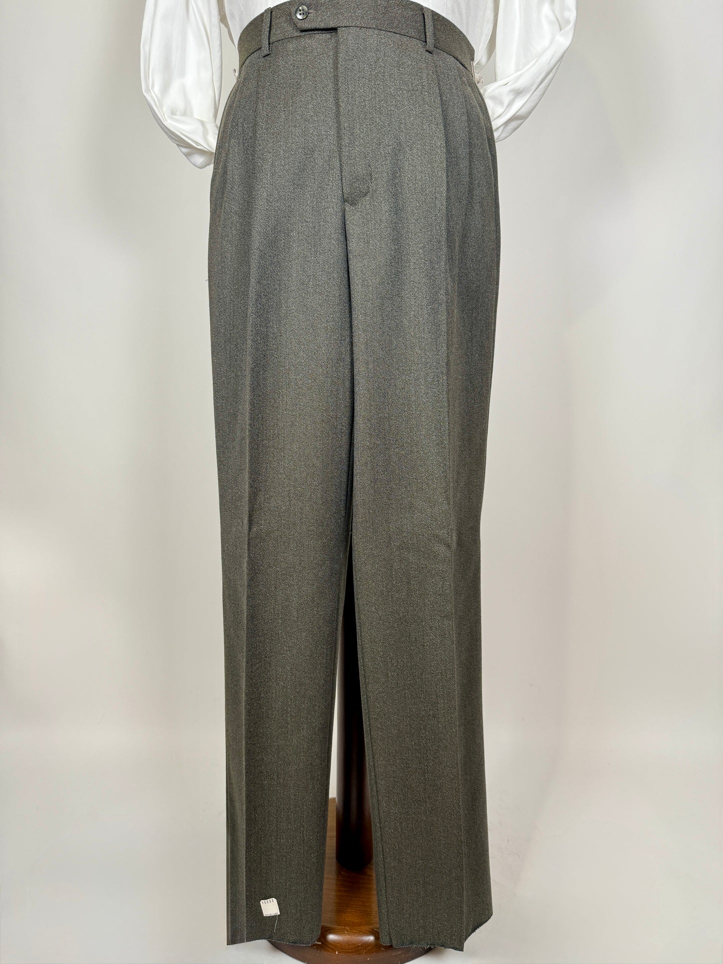 Completo anni ‘80 in covert verde/cachi (NOS) - tg. 48