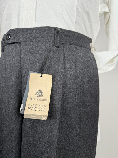 Pantaloni anni ‘90 flanella antracite (NOS) - tg. 46/48