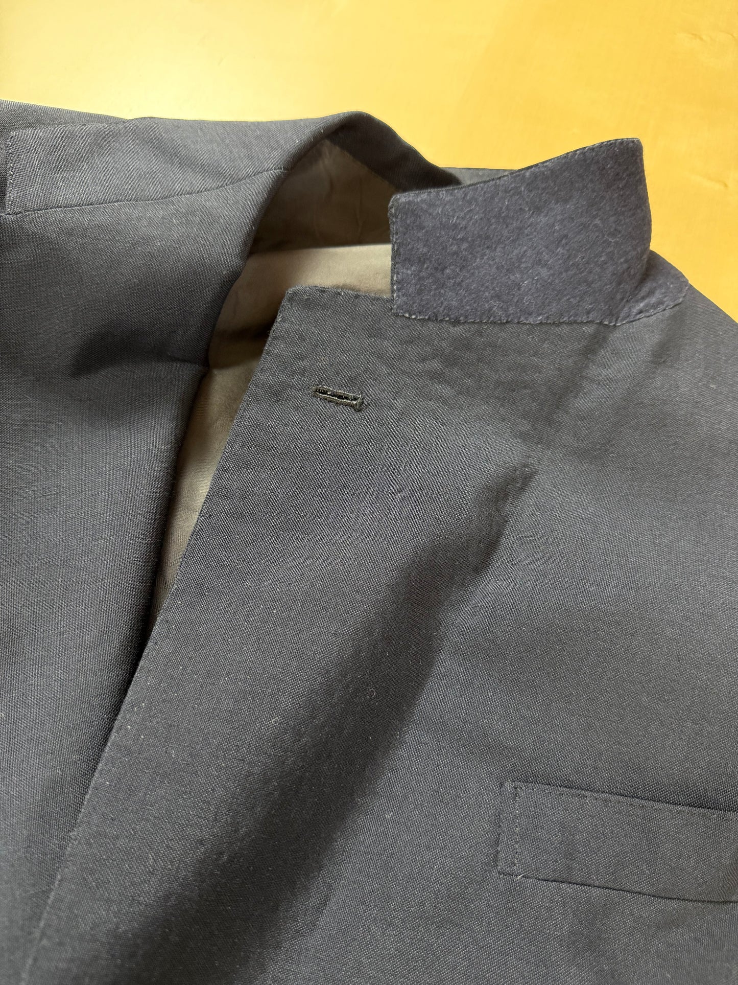 Giacca sartoriale anni '70 fresco lana blu - tg. 52 lunga