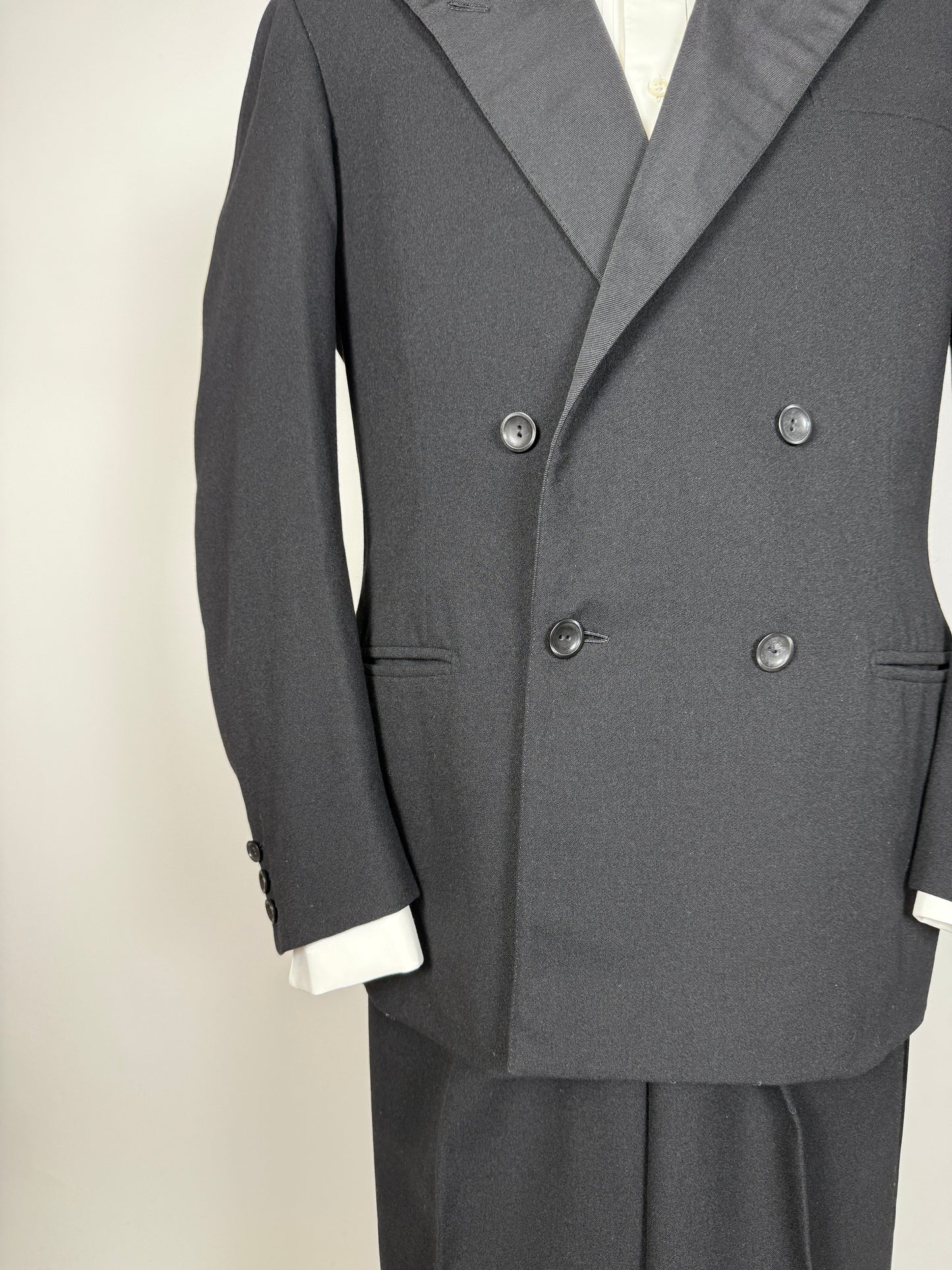 Smoking doppiopetto sartoriale anni ‘50 - tg. 46/48 (pantaloni 44)