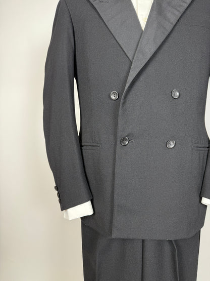 Smoking doppiopetto sartoriale anni ‘50 - tg. 46/48 (pantaloni 44)