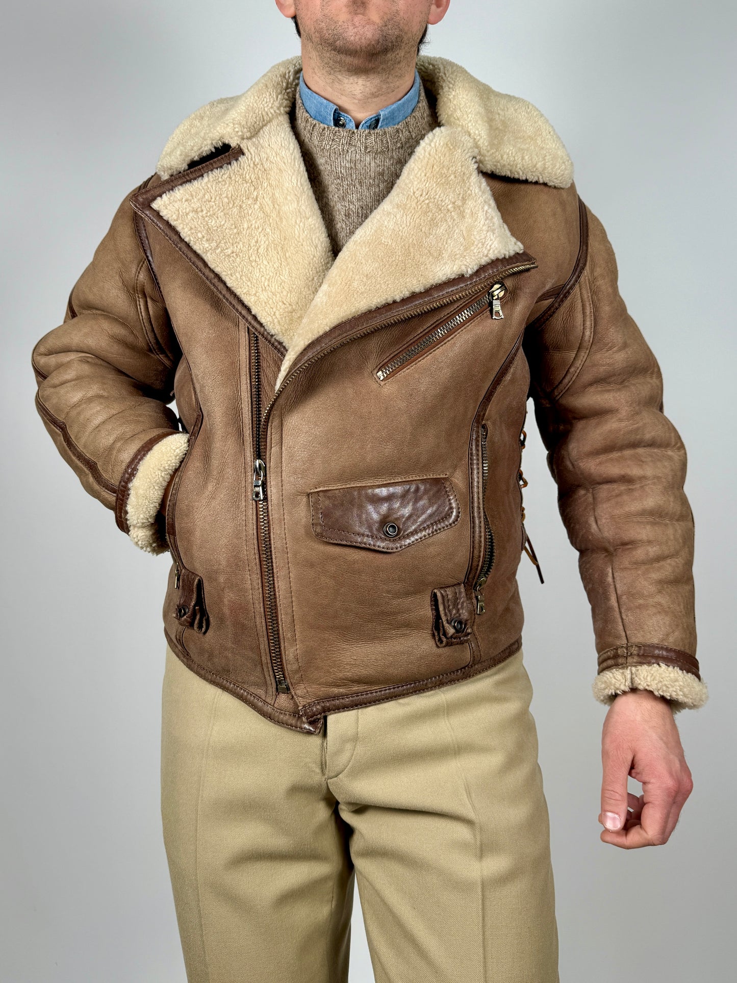Chiodo in shearling Emporio Armani anni ‘80 - M