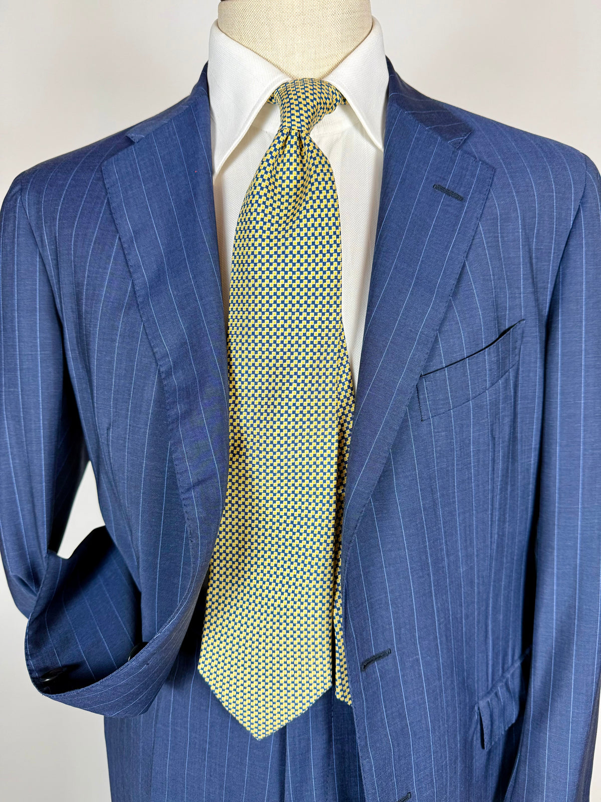 Cravatta Etro quadretti giallo e blu