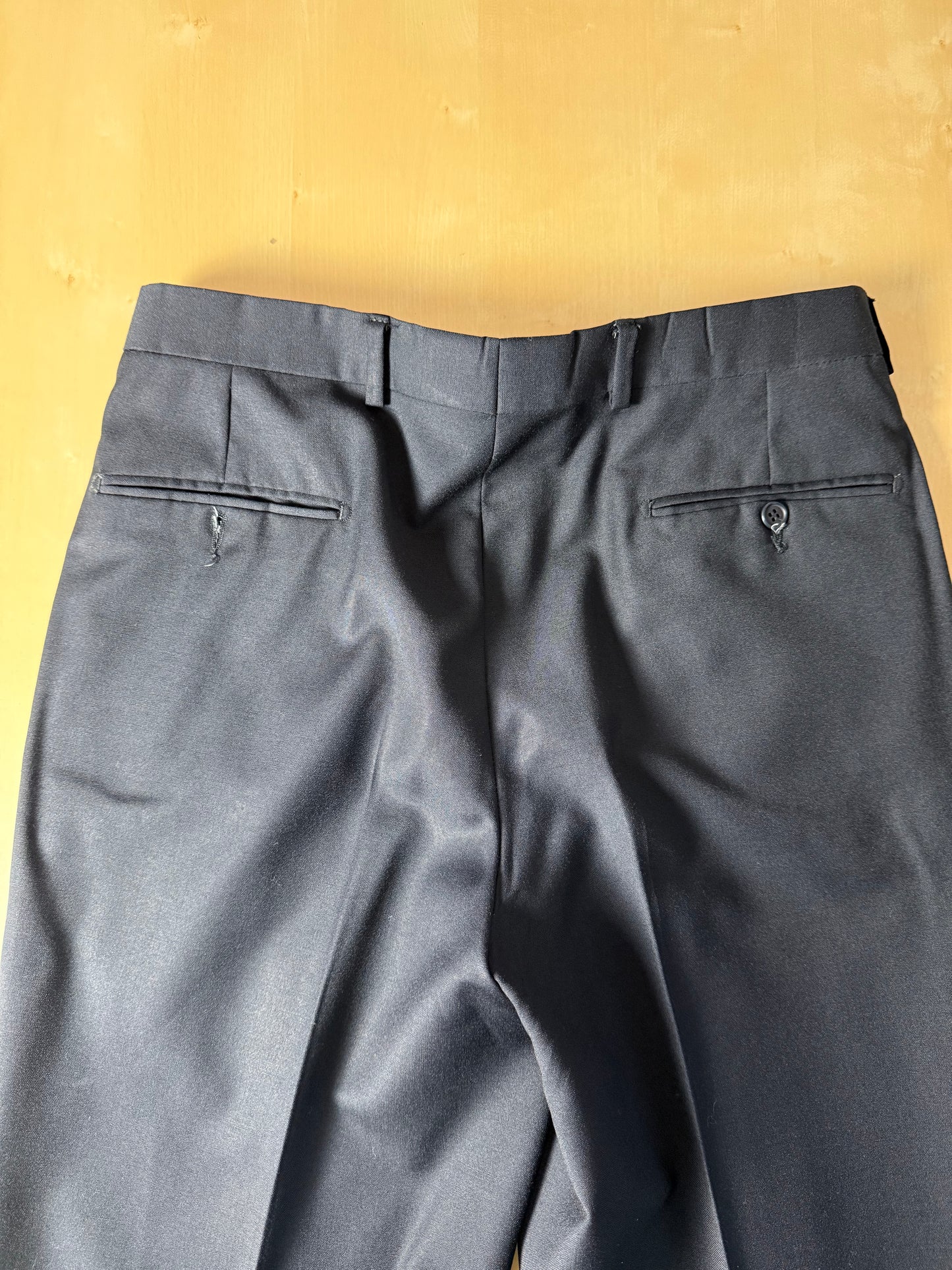Pantaloni anni ‘80 fresco lana blu notte - tg. 48