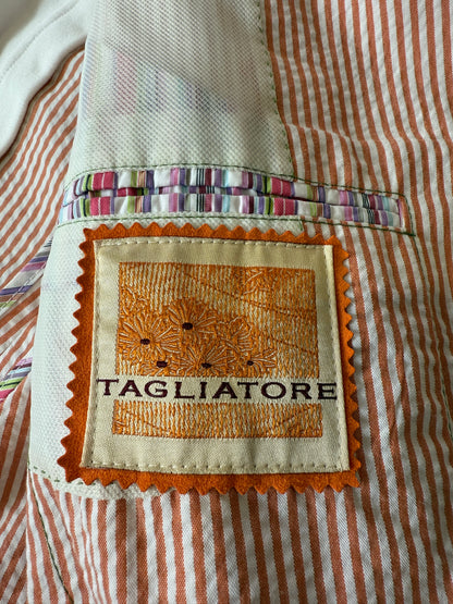 Giacca Tagliatore in seersucker rosso - tg. 50