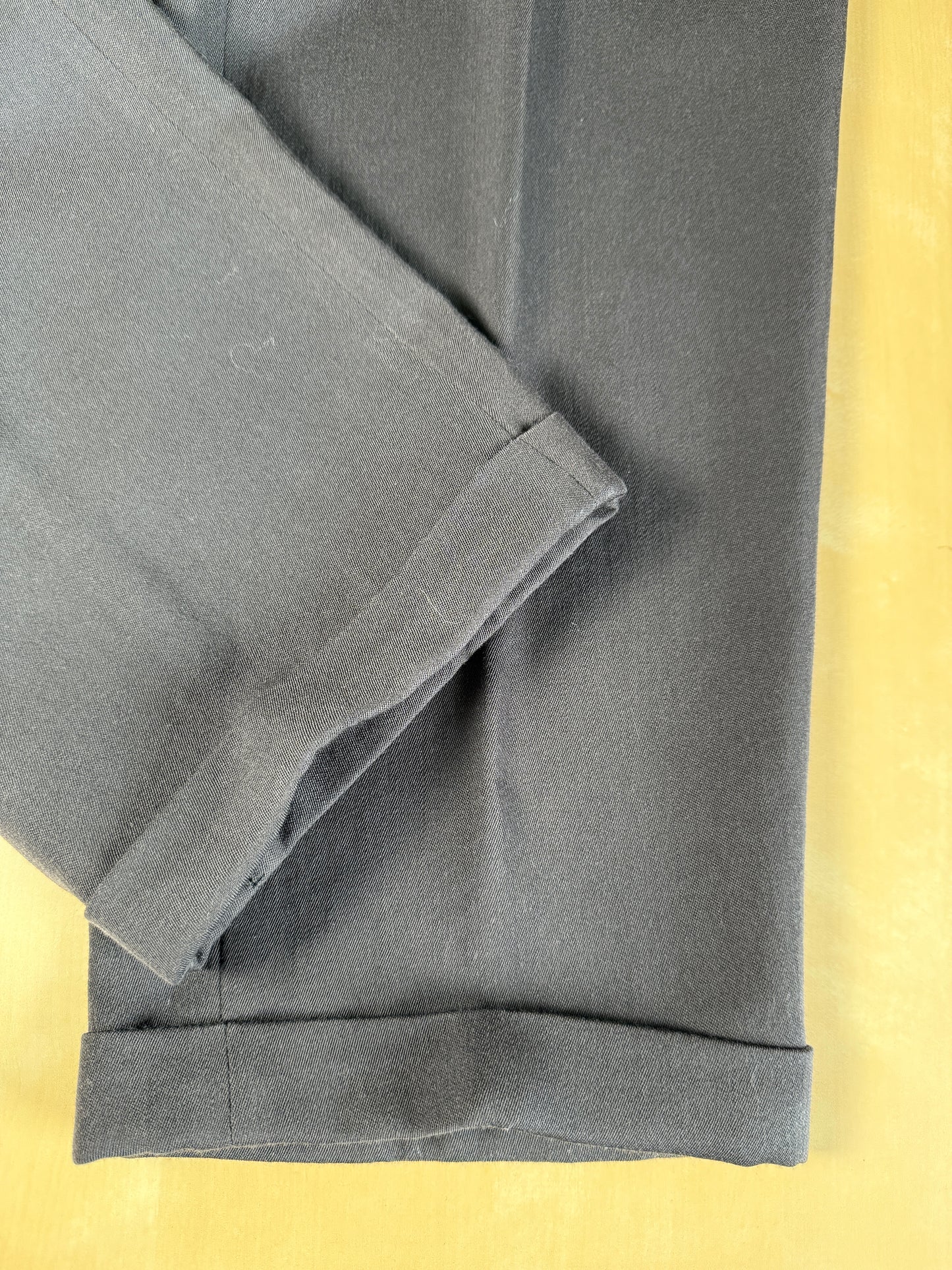 Completo doppiopetto anni ‘80 flanella verde petrolio - tg. 50/52 drop alto