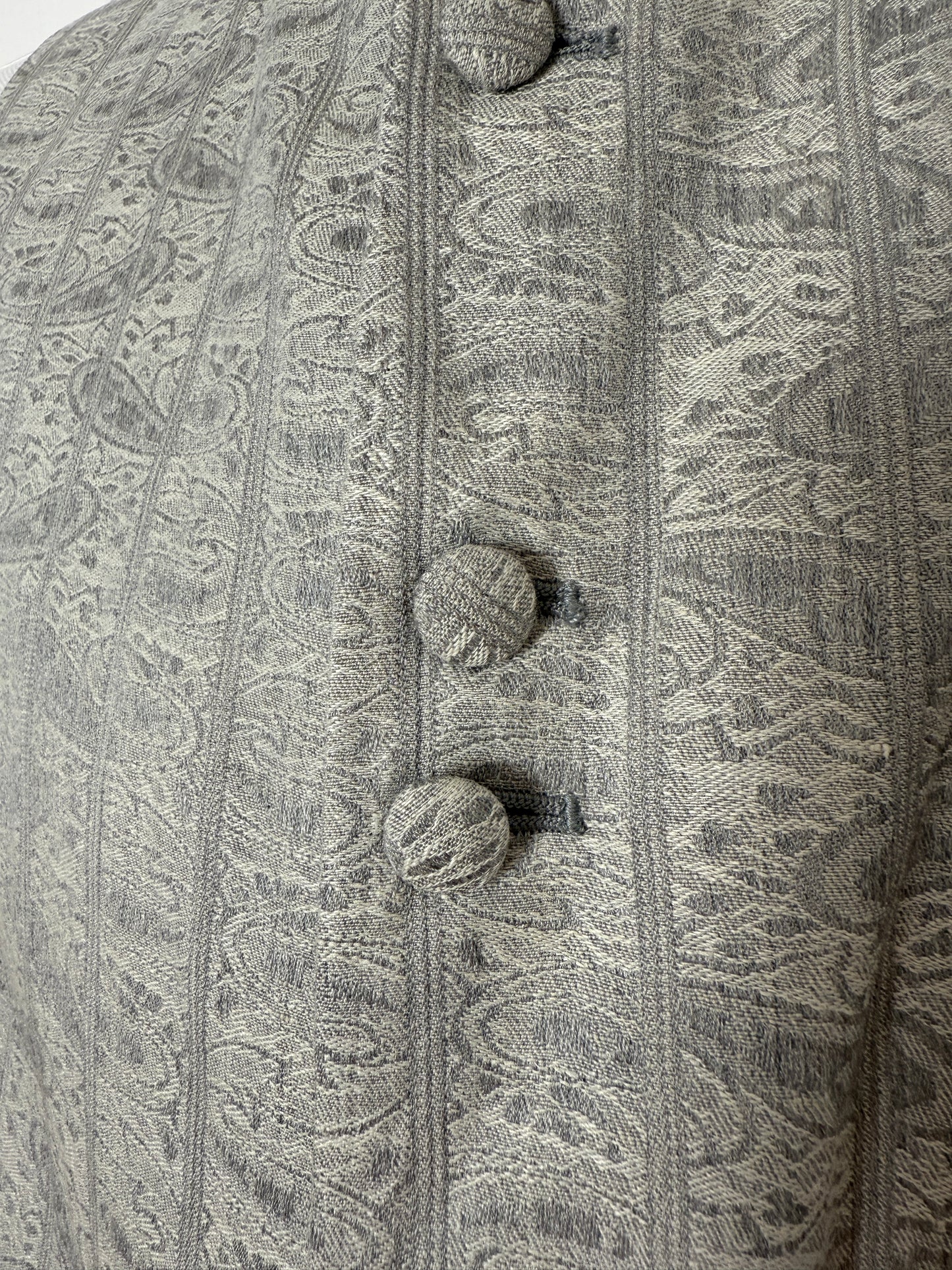 Panciotto damascato con pantalone abbinato in seta e lino - tg. 54