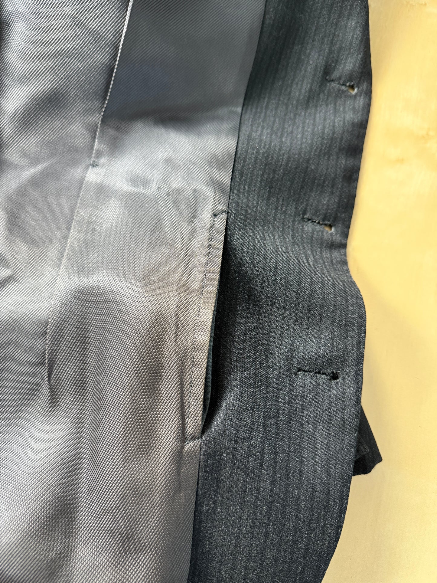 Giacca anni '50/'60 flanella antracite gessato - tg. 50/52