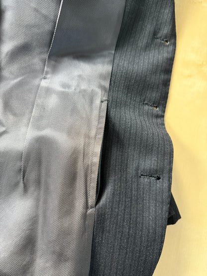 Giacca anni '50/'60 flanella antracite gessato - tg. 50/52