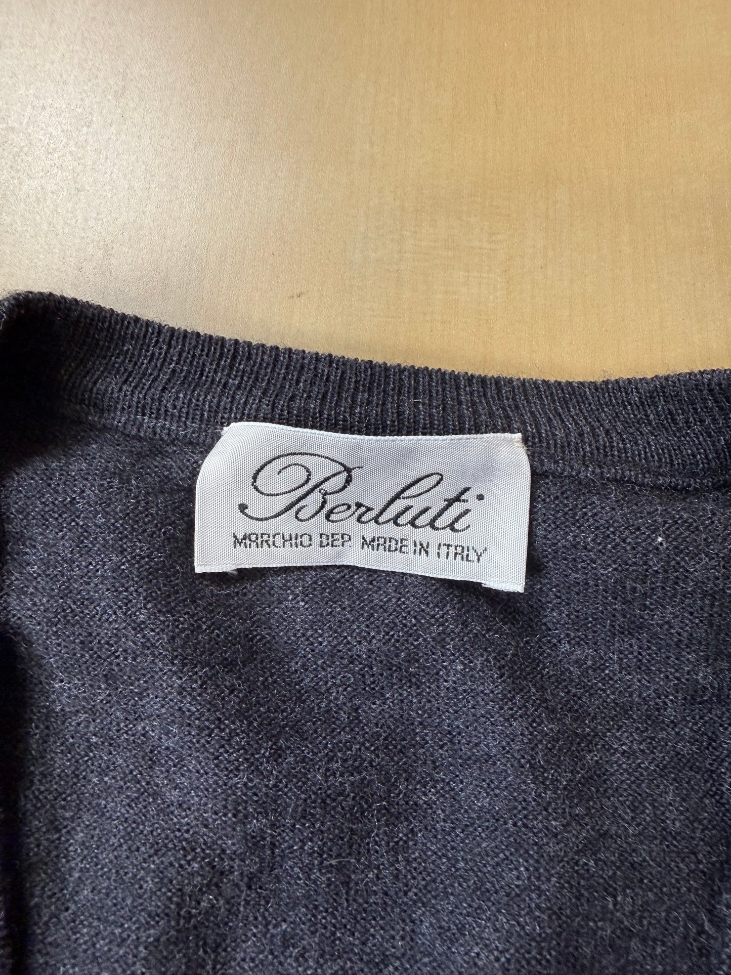 Gilet in pura lana merino grigio antracite - L (50-52)