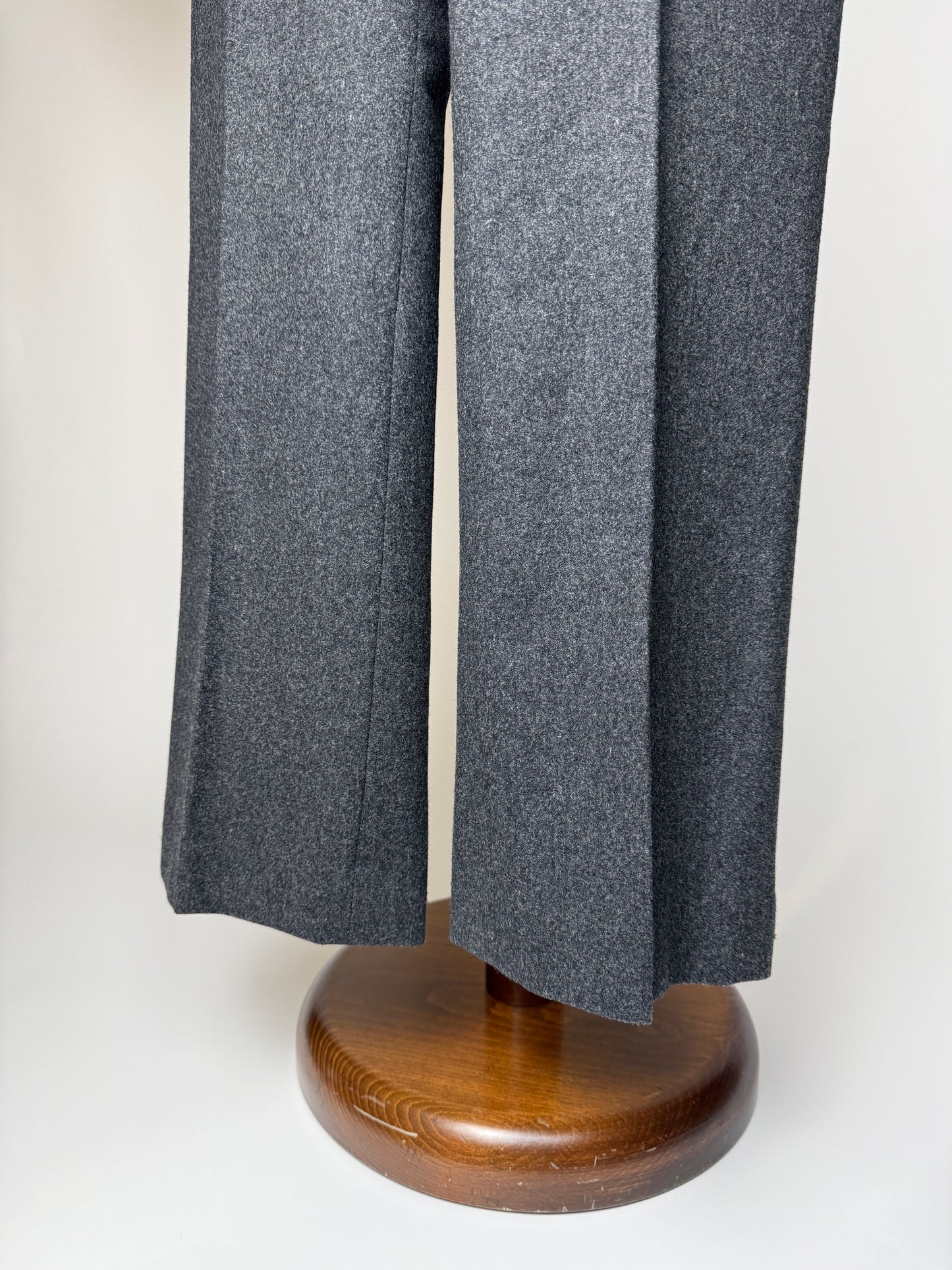 Pantaloni sartoriali anni ‘60/‘70 flanella antracite - tg. 50/52